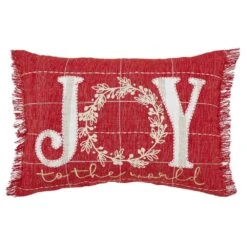 14x20 Joy To The World Fringed Pillow
