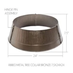 Ribbed 24 In. D Bronze Metal Tree Collar -Northlight Shop vhc brands christmas tree collars 90056 4f 1000