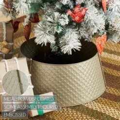 Lattice 20 In. D Antique Gold Metal Tree Collar 7 Lattice 20 In. D Antique Gold Metal Tree Collar -Northlight Shop vhc brands christmas tree collars 90064 1f 1000