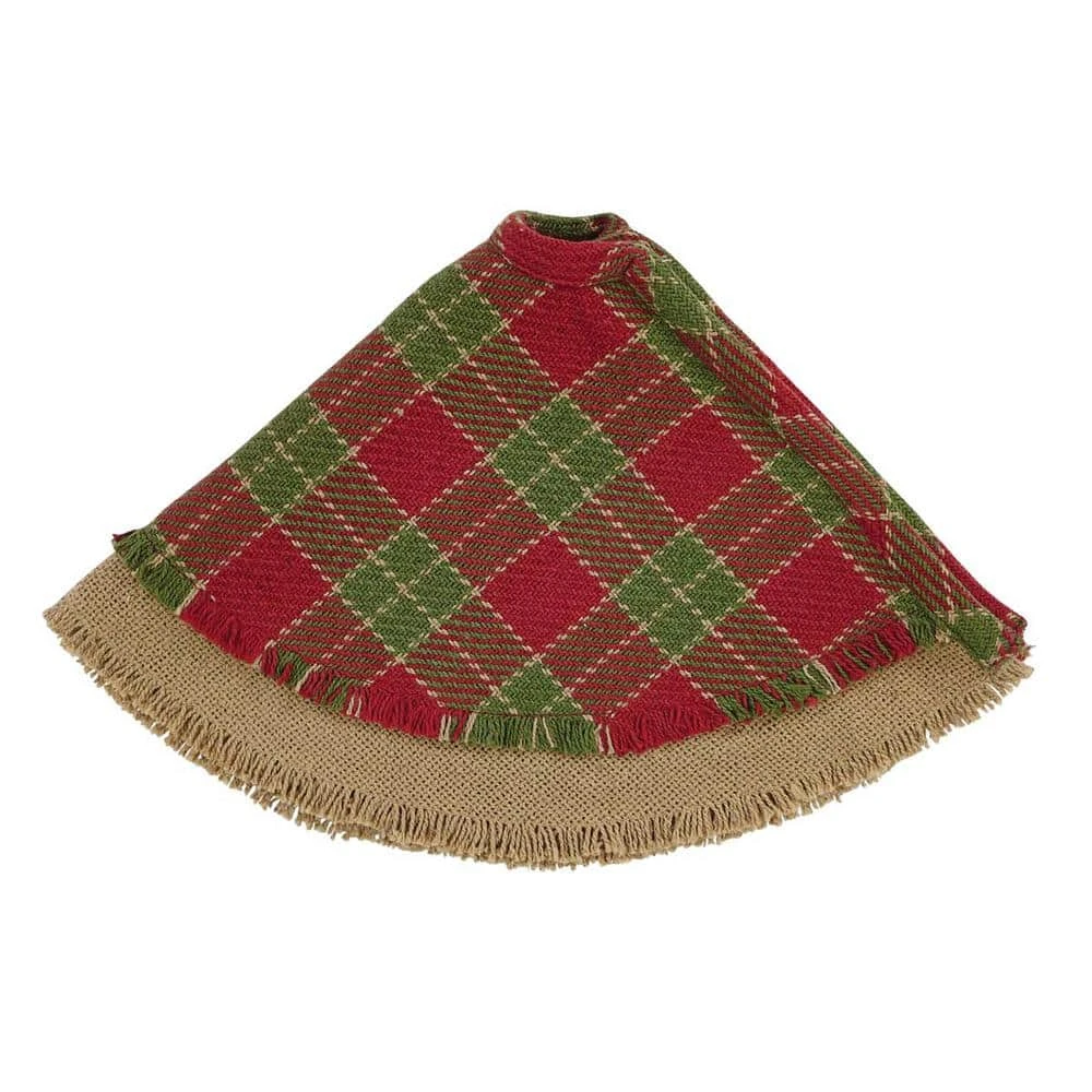 21 In. Robert Barn Red Rustic Christmas Decor Mini Tree Skirt 3 21 In. Robert Barn Red Rustic Christmas Decor Mini Tree Skirt - Image 3