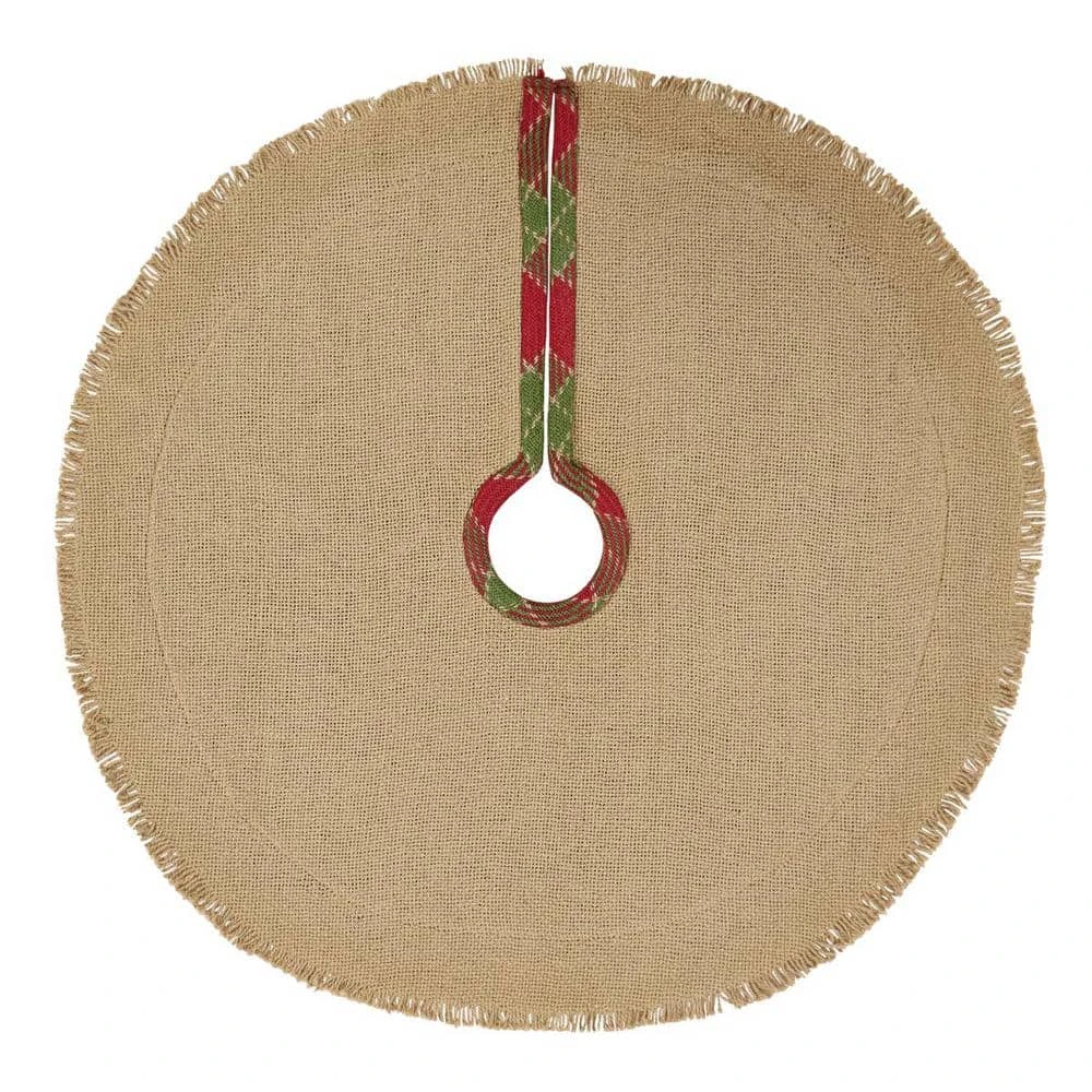 21 In. Robert Barn Red Rustic Christmas Decor Mini Tree Skirt 2 21 In. Robert Barn Red Rustic Christmas Decor Mini Tree Skirt - Image 2