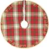 21 In. HO Holiday Cherry Red Farmhouse Christmas Decor Mini Tree Skirt -Northlight Shop vhc brands christmas tree skirts 31968 64 1000