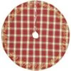 55 In. Holiday Cherry Red Farmhouse Christmas Decor Tree Skirt 7 55 In. Holiday Cherry Red Farmhouse Christmas Decor Tree Skirt -Northlight Shop vhc brands christmas tree skirts 31970 64 1000