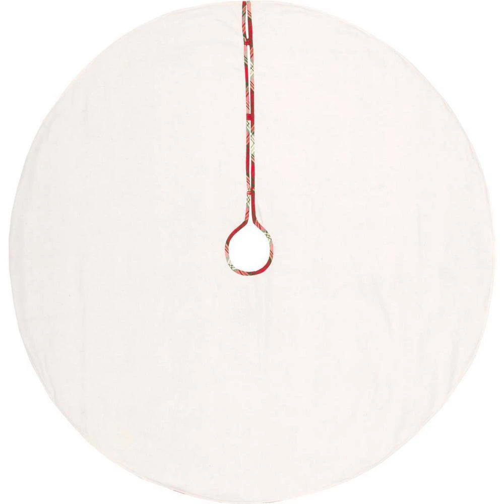 55 In. Holiday Cherry Red Farmhouse Christmas Decor Tree Skirt 2 55 In. Holiday Cherry Red Farmhouse Christmas Decor Tree Skirt - Image 2