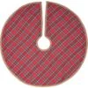 21 In. Gavin Cherry Red Rustic Christmas Decor Mini Tree Skirt