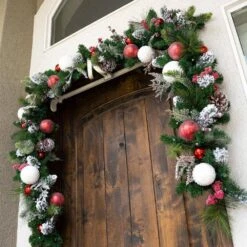 9 Ft. Pre-Lit LED Frosted Wonderland Garland -Northlight Shop village lighting company christmas garland v 20717 4f 1000