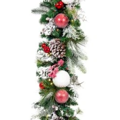 9 Ft. Pre-Lit LED Frosted Wonderland Garland