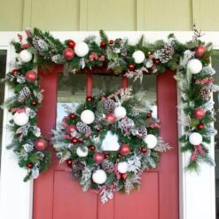 9 Ft. Pre-Lit LED Frosted Wonderland Garland -Northlight Shop village lighting company christmas garland v 20717 c3 1000