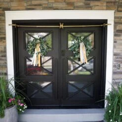 Garland Hanger - Double Door (52-82 In. Doors) (Gold) -Northlight Shop village lighting company christmas light accessories v 20912 gld 1f 1000