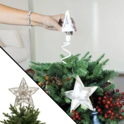 Christmas Tree Topper Holder (White) -Northlight Shop village lighting company christmas tree toppers v 20910 wht rs c3 1000