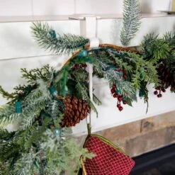 White Mantle Garland And Stocking Holder 17 White Mantle Garland And Stocking Holder -Northlight Shop village lighting company stocking holders v 20530 wht fa 1000