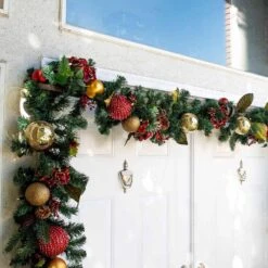 Brown Double Door Garland Hanger (for 52 In. Artificial - 82 In. Artificial Wide Doors) 10 Brown Double Door Garland Hanger (for 52 In. Artificial - 82 In. Artificial Wide Doors) -Northlight Shop village lighting company wreath hangers v 10831 rs 1f 1000