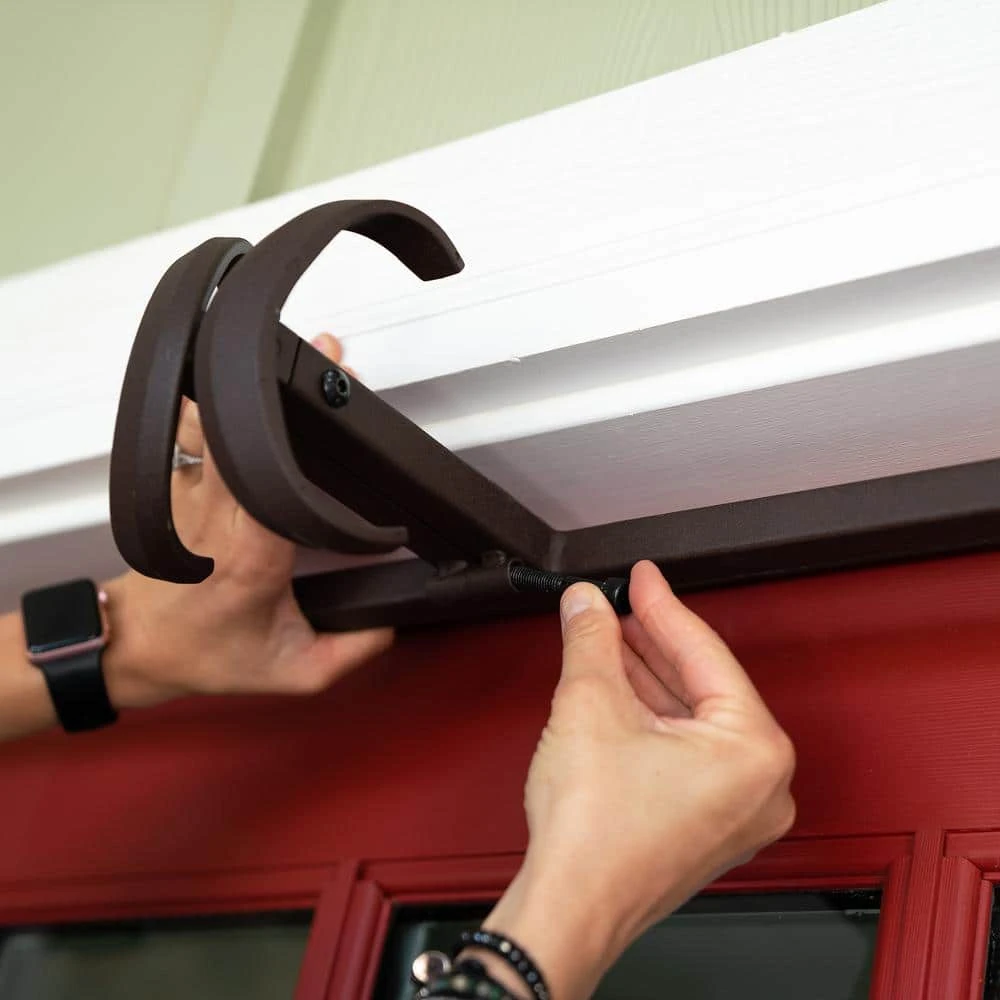 Brown Double Door Garland Hanger (for 52 In. Artificial - 82 In. Artificial Wide Doors) 2 Brown Double Door Garland Hanger (for 52 In. Artificial - 82 In. Artificial Wide Doors) - Image 2