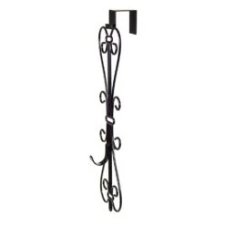 Black Metal 5 In. Artificial - 19 In. Artificial Adjustable Wreath Hanger (Elegant Design) -Northlight Shop village lighting company wreath hangers v 20537 blk 31 1000
