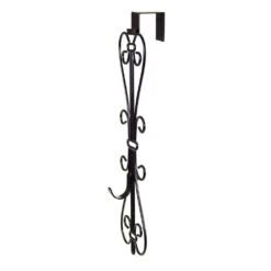 Black Metal 5 In. Artificial - 19 In. Artificial Adjustable Wreath Hanger (Elegant Design) -Northlight Shop village lighting company wreath hangers v 20537 blk 4f 1000