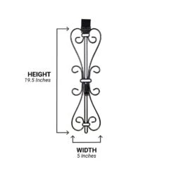 Black Metal 5 In. Artificial - 19 In. Artificial Adjustable Wreath Hanger (Elegant Design) -Northlight Shop village lighting company wreath hangers v 20537 blk 66 1000