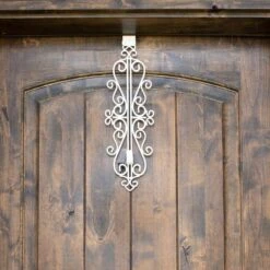 White Metal 5 In. Artificial - 19 In. Artificial Adjustable Wreath Hanger (Colonial Design) -Northlight Shop village lighting company wreath hangers v 20569 wht 44 1000