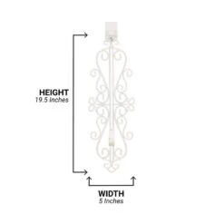 White Metal 5 In. Artificial - 19 In. Artificial Adjustable Wreath Hanger (Colonial Design) -Northlight Shop village lighting company wreath hangers v 20569 wht fa 1000