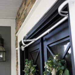 White Double Door Garland Hanger (for 52 In. Artificial - 82 In. Artificial Wide Doors) 13 White Double Door Garland Hanger (for 52 In. Artificial - 82 In. Artificial Wide Doors) -Northlight Shop village lighting company wreath hangers v 20721 wht 44 1000