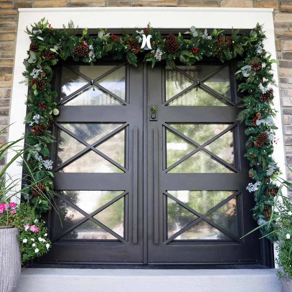 White Double Door Garland Hanger (for 52 In. Artificial - 82 In. Artificial Wide Doors) 8 White Double Door Garland Hanger (for 52 In. Artificial - 82 In. Artificial Wide Doors) - Image 8