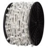 1,000 Ft. C7/E12 Christmas Light Socket Stringer Spool With 12 In. Spacing, White Wire