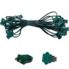 25 Ft. C7/E12 Green Wire Socket Stringer With 12 In. Spacing -Northlight Shop wintergreen lighting christmas light accessories 15071 64 1000