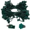 100 Ft. C9/E17 Green Wire Socket Stringer With 12 In. Spacing -Northlight Shop wintergreen lighting christmas light accessories 15096 64 1000