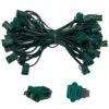 50 Ft. C9/E17 Green Wire Socket Stringer With 12 In. Spacing 8 50 Ft. C9/E17 Green Wire Socket Stringer With 12 In. Spacing -Northlight Shop wintergreen lighting christmas light accessories 15104 64 1000