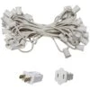50 Ft. C9/E17 White Wire Socket Stringer With 12 In. Spacing -Northlight Shop wintergreen lighting christmas light accessories 15105 64 1000