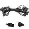 25 Ft. C7/E12 Black Wire Socket Stringer With 12 In. Spacing 16 25 Ft. C7/E12 Black Wire Socket Stringer With 12 In. Spacing -Northlight Shop wintergreen lighting christmas light accessories 71440 64 1000