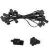 25 Ft. C9/E17 Black Wire Socket Stringer With 12 In. Spacing 2 25 Ft. C9/E17 Black Wire Socket Stringer With 12 In. Spacing -Northlight Shop wintergreen lighting christmas light accessories 78550 64 1000