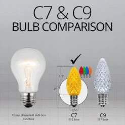 OptiCore C7 LED Multi-Color Faceted Shatter-Resistant Christmas Light Bulbs (25-Pack) 11 OptiCore C7 LED Multi-Color Faceted Shatter-Resistant Christmas Light Bulbs (25-Pack) -Northlight Shop wintergreen lighting christmas light bulbs 72613 44 1000