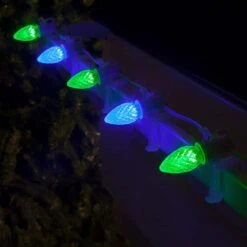 OptiCore C7 LED Blue Faceted Shatter-Resistant Christmas Light Bulbs (25-Pack) 12 OptiCore C7 LED Blue Faceted Shatter-Resistant Christmas Light Bulbs (25-Pack) -Northlight Shop wintergreen lighting christmas light bulbs 72619 fa 1000