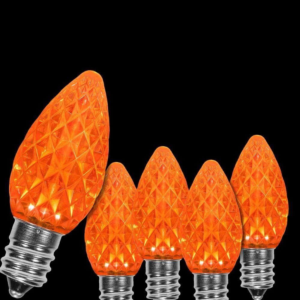 OptiCore C7 LED Orange Faceted Shatter-Resistant Replacement Light Bulbs (25-Pack) 1 OptiCore C7 LED Orange Faceted Shatter-Resistant Replacement Light Bulbs (25-Pack)