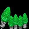 OptiCore C7 LED Green Faceted Shatter-Resistant Christmas Light Bulbs (25-Pack) -Northlight Shop wintergreen lighting christmas light bulbs 72625 64 1000