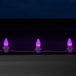 OptiCore C7 LED Purple Faceted Shatter-Resistant Replacement Light Bulbs (25-Pack) -Northlight Shop wintergreen lighting christmas light bulbs 72631 fa 1000