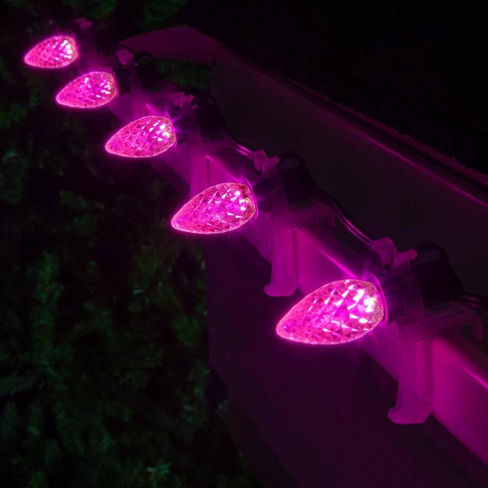 OptiCore C7 LED Pink Faceted Shatter-Resistant Christmas Light Bulbs (25-Pack) 3 OptiCore C7 LED Pink Faceted Shatter-Resistant Christmas Light Bulbs (25-Pack) - Image 3