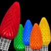 OptiCore C9 LED Multicolor Faceted Shatter-Resistant Christmas Light Bulbs (25-Pack)