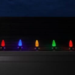 OptiCore C9 LED Multicolor Faceted Shatter-Resistant Christmas Light Bulbs (25-Pack) -Northlight Shop wintergreen lighting christmas light bulbs 72643 fa 1000