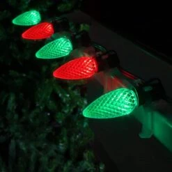 OptiCore C9 LED Red Faceted Shatter-Resistant Christmas Light Bulbs (25-Pack) -Northlight Shop wintergreen lighting christmas light bulbs 72646 fa 1000