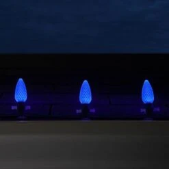 OptiCore C9 LED Blue Faceted Shatter-Resistant Christmas Light Bulbs (25-Pack) -Northlight Shop wintergreen lighting christmas light bulbs 72649 fa 1000