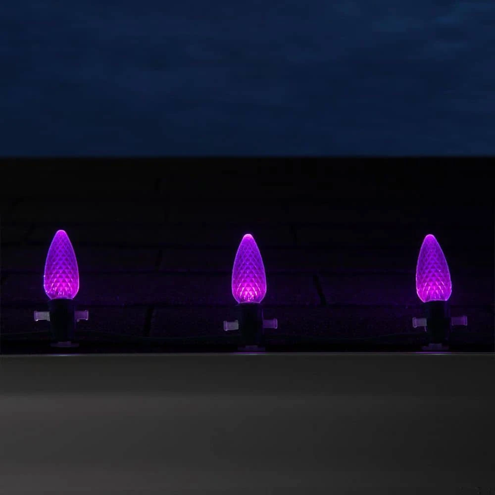 OptiCore C9 LED Purple Faceted Shatter-Resistant Replacement Light Bulbs (25-Pack) 4 OptiCore C9 LED Purple Faceted Shatter-Resistant Replacement Light Bulbs (25-Pack) - Image 4