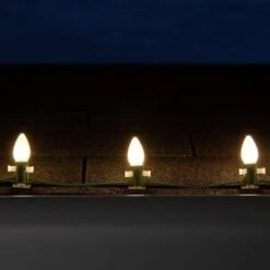 OptiCore C7 LED Warm White Smooth/Opaque Shatter-Resistant Christmas Light Bulbs (25-Pack) -Northlight Shop wintergreen lighting christmas light bulbs 74024 1f 1000