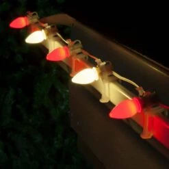 OptiCore C7 LED Warm White Smooth/Opaque Shatter-Resistant Christmas Light Bulbs (25-Pack) -Northlight Shop wintergreen lighting christmas light bulbs 74024 76 1000