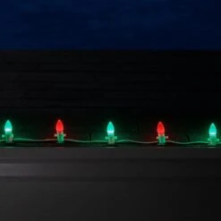 OptiCore C7 LED Red Smooth/Opaque Shatter-Resistant Christmas Light Bulbs (25-Pack) -Northlight Shop wintergreen lighting christmas light bulbs 74026 76 1000