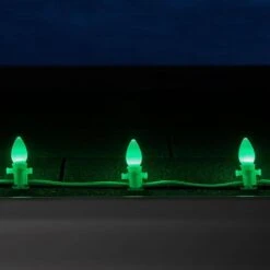 OptiCore C7 LED Green Smooth/Opaque Shatter-Resistant Christmas Light Bulbs (25-Pack) -Northlight Shop wintergreen lighting christmas light bulbs 74028 1f 1000