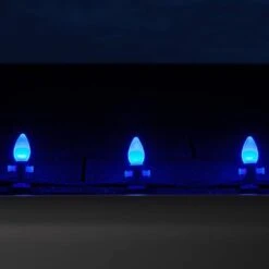 OptiCore C7 LED Blue Smooth/Opaque Shatter-Resistant Christmas Light Bulbs (25-Pack) -Northlight Shop wintergreen lighting christmas light bulbs 74030 1f 1000