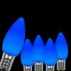 OptiCore C7 LED Blue Smooth/Opaque Shatter-Resistant Christmas Light Bulbs (25-Pack) -Northlight Shop wintergreen lighting christmas light bulbs 74030 64 1000