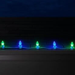 OptiCore C7 LED Blue Smooth/Opaque Shatter-Resistant Christmas Light Bulbs (25-Pack) -Northlight Shop wintergreen lighting christmas light bulbs 74030 76 1000