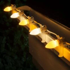 OptiCore C7 LED Gold Smooth/Opaque Shatter-Resistant Christmas Light Bulbs (25-Pack) -Northlight Shop wintergreen lighting christmas light bulbs 74034 fa 1000